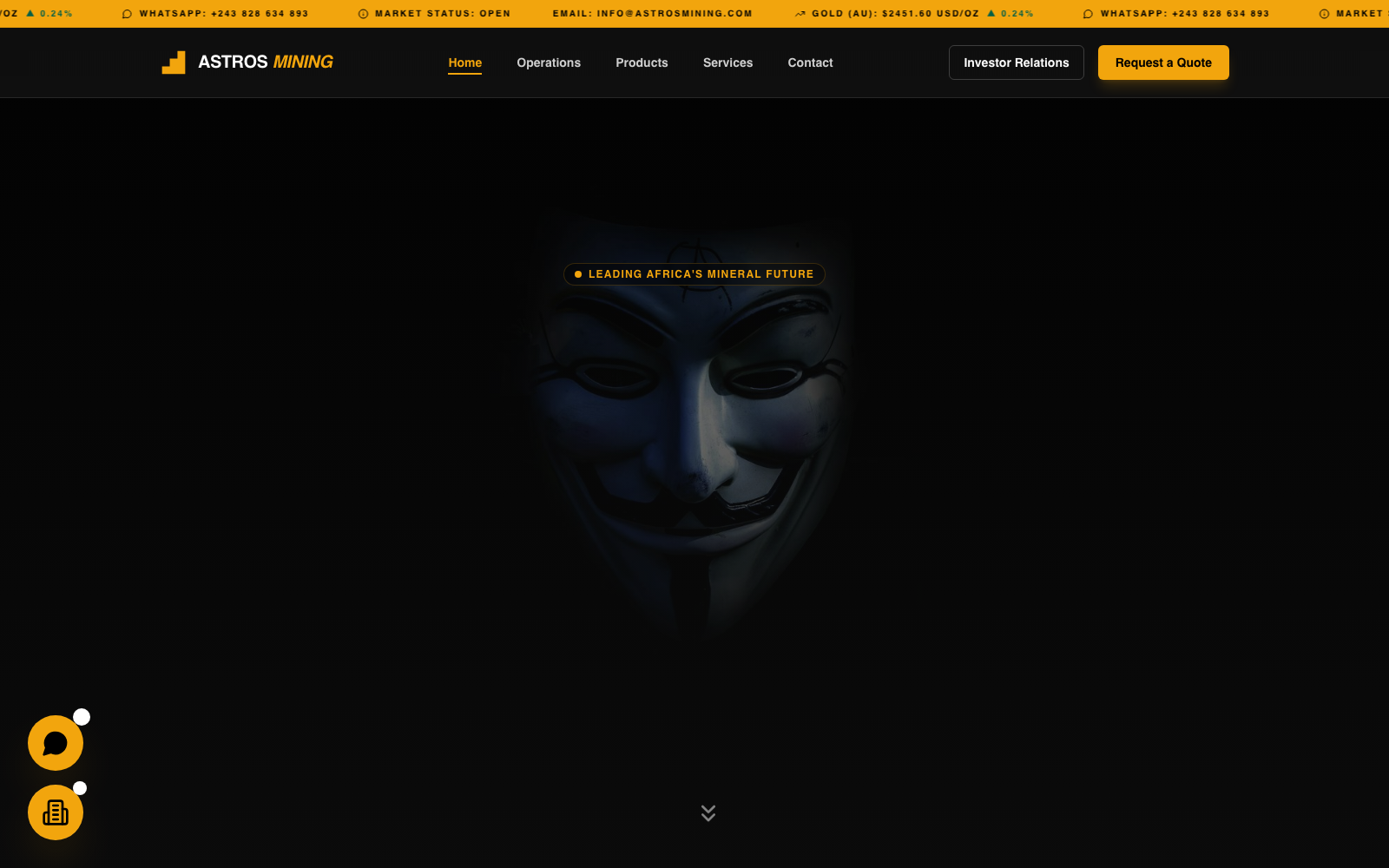 Astros Mining (AsMiCo) website — Mining & Mineral Trade