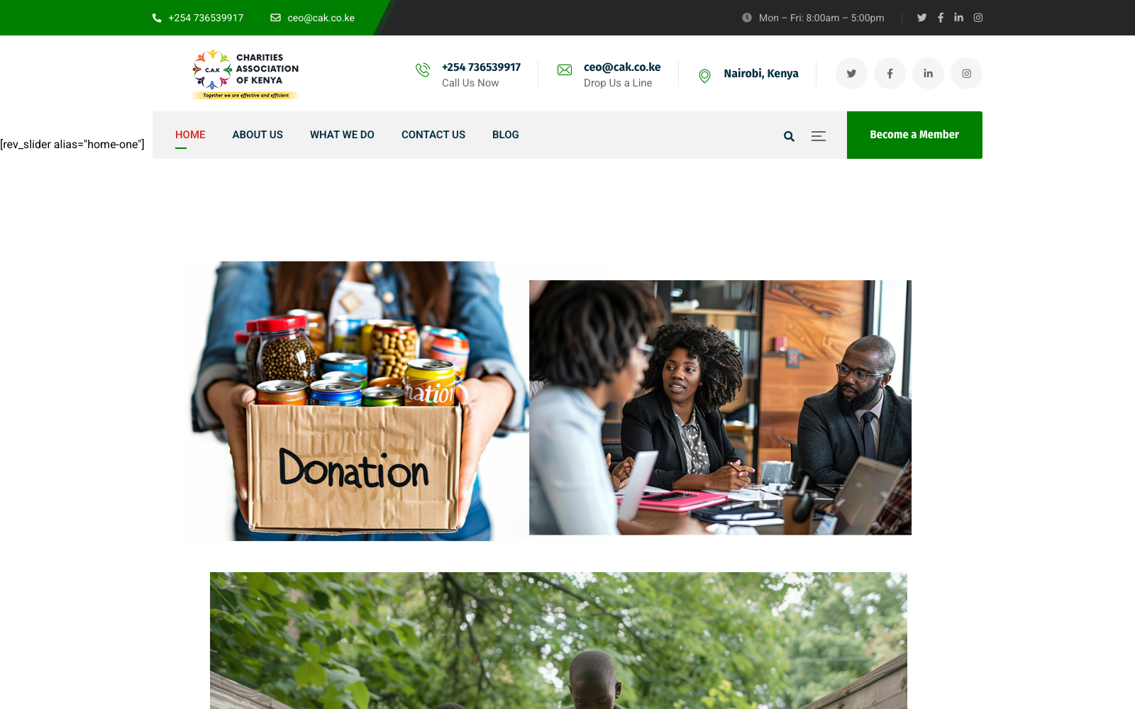 Charities Association of Kenya website — NGO Support Platform