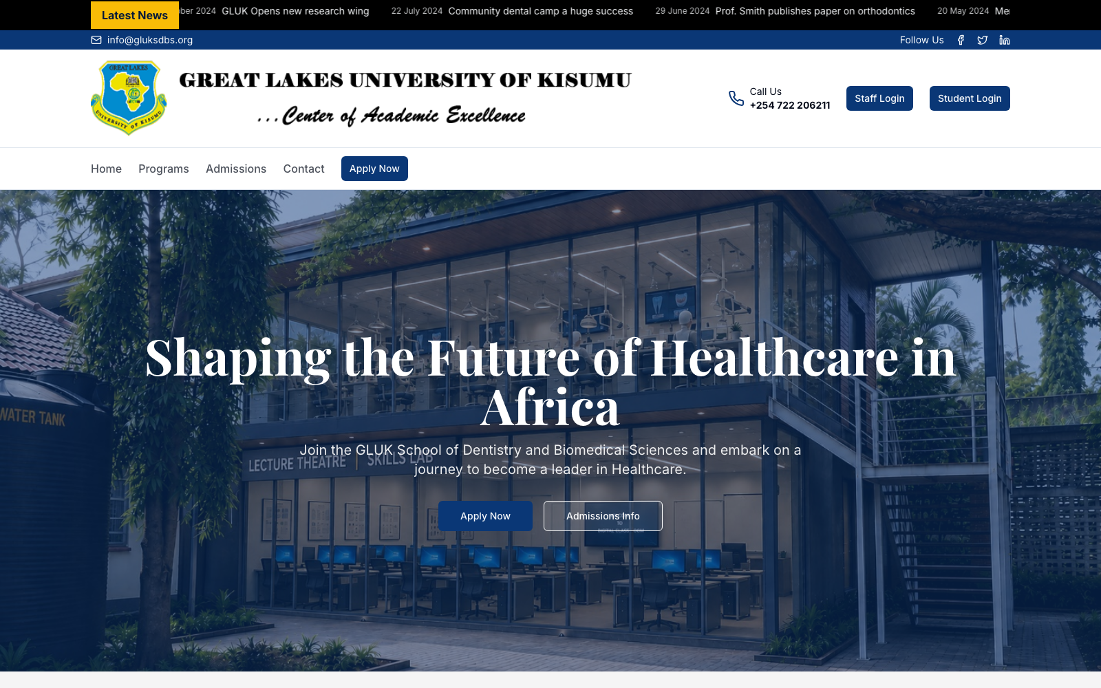 GLUK School of Dentistry & Biomedical Sciences website — Medical Education