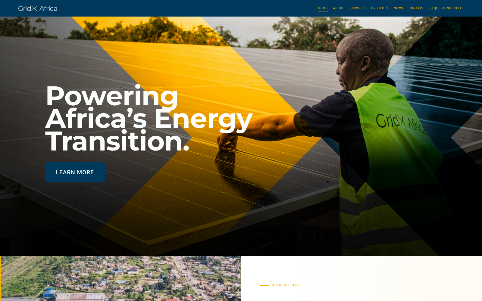 GridX Africa website — Renewable Energy