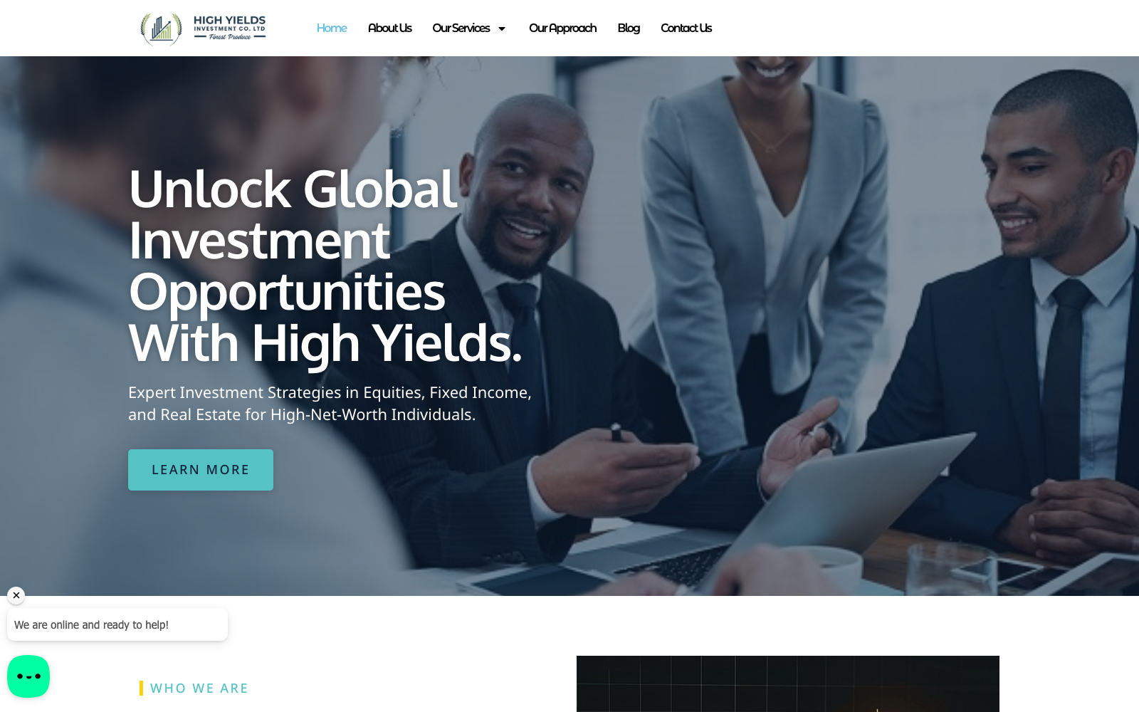 High Yields website — Investment & Wealth Management