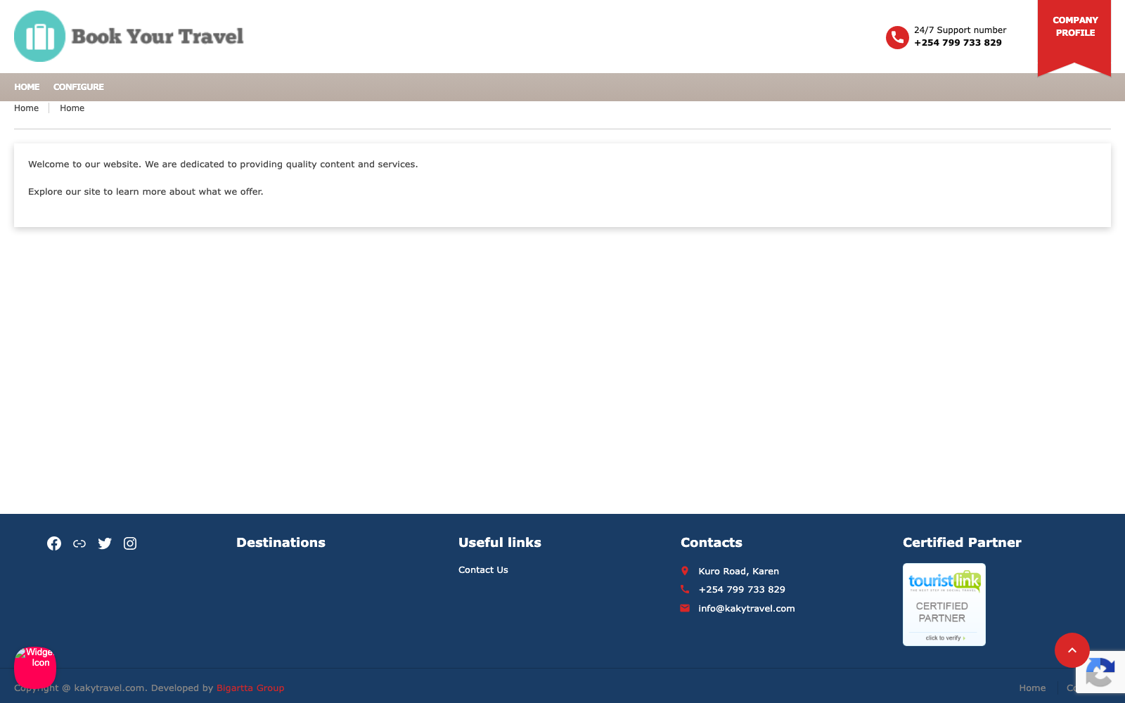 Kaky Travel website — East Africa Travel Agency
