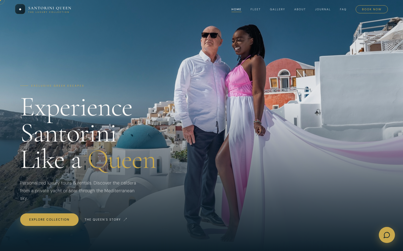 Santorini Queen website — Luxury Travel & Yacht Charters