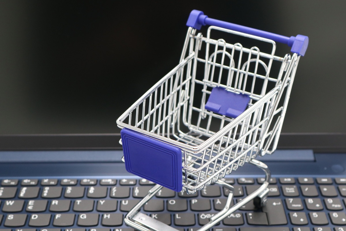 Online shopping cart representing e-commerce and M-Pesa checkout