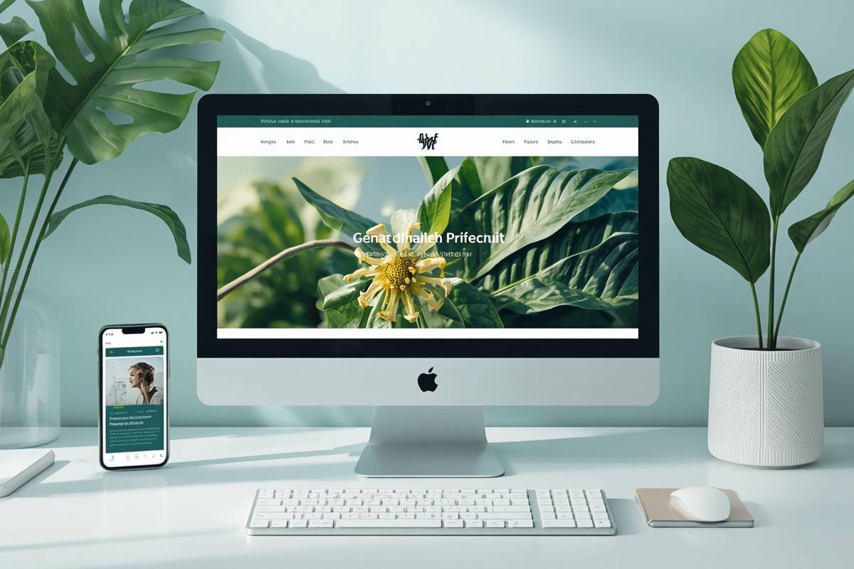 Completed website design displayed on desktop and mobile